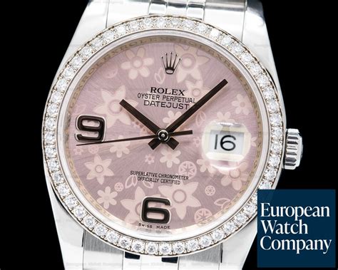 rolex pink floral motif|rolex datejust gold bracelet.